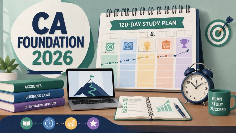 CA Foundation 2026 Preparation Strategy: A 120-Day Study Plan That Actually Works